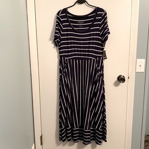 Fun Navy and White Stripe Dress